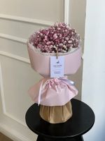 Букет из розовой гипсофилы