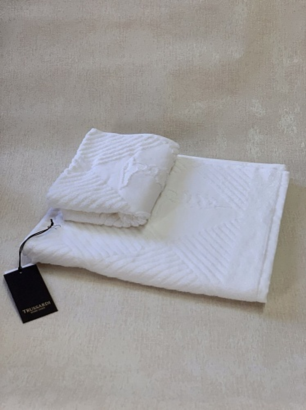 Набор полотенец 2шт Trussardi Tatami Bianco