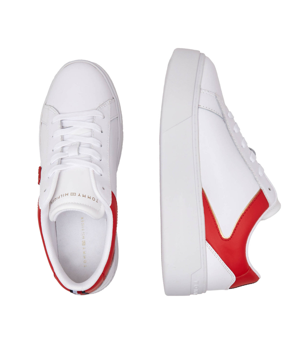 Кожаные кроссовки th platform court Tommy Hilfiger - белый(FW0FW07910)