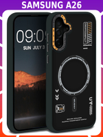 Дизайнерский чехол из мягкого пластика для SAMSUNG GALAXY A26 /A17 с MagSafe и усиленной защитой камеры