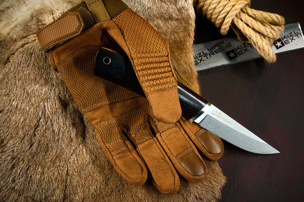 Туристический нож Samoyed VG-10 Граб StoneWash