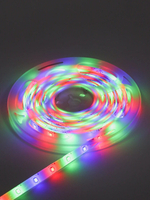 Светодиодная многоцветная RGB лента, 5 м. с блоком питания и пультом