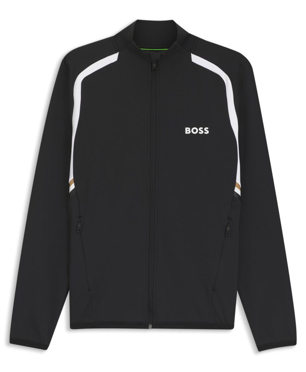 Мужская теннисная толстовка BOSS TOC Spin Full Zip - black
