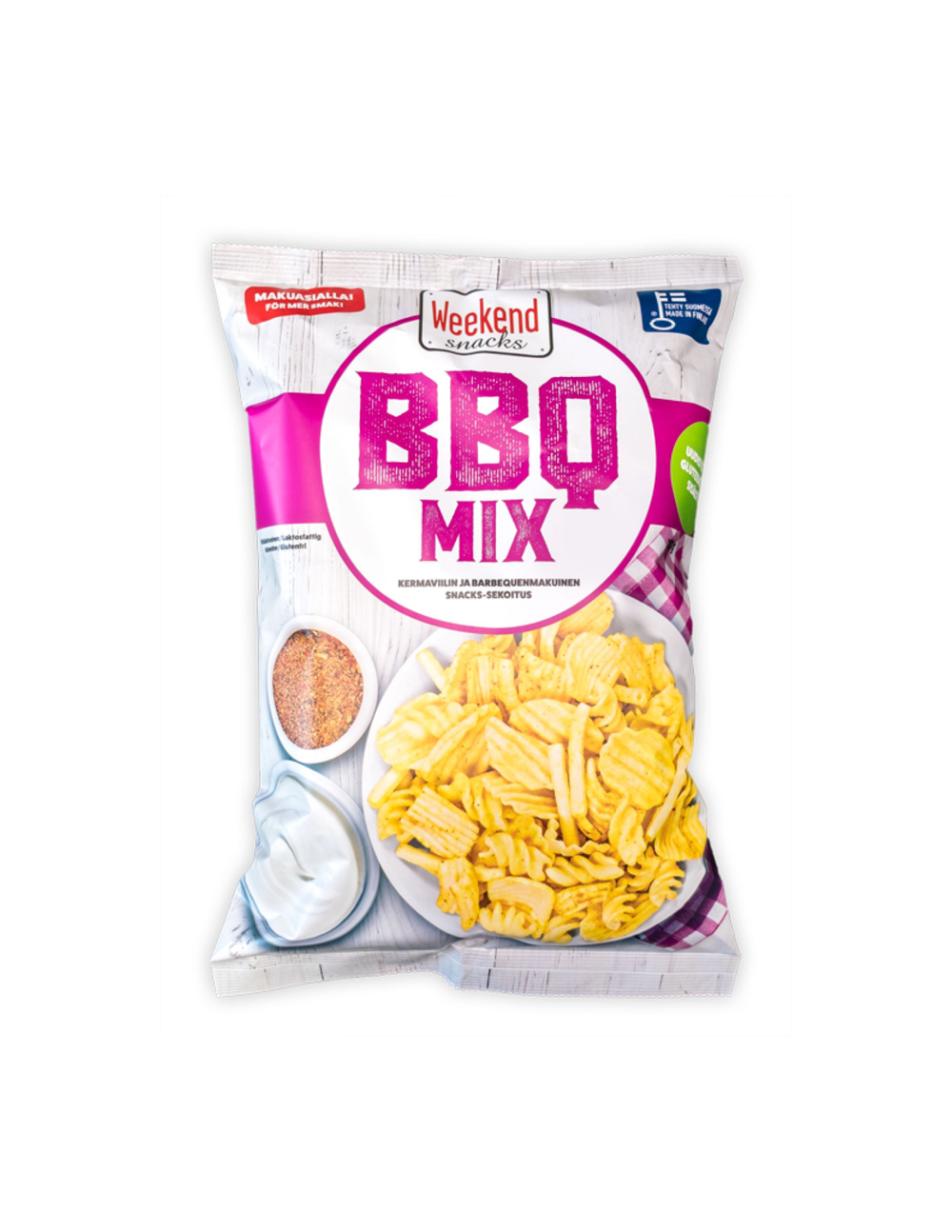 ТМ WEEKEND SNACKS криспы (чипсы) микс BBQ 180г