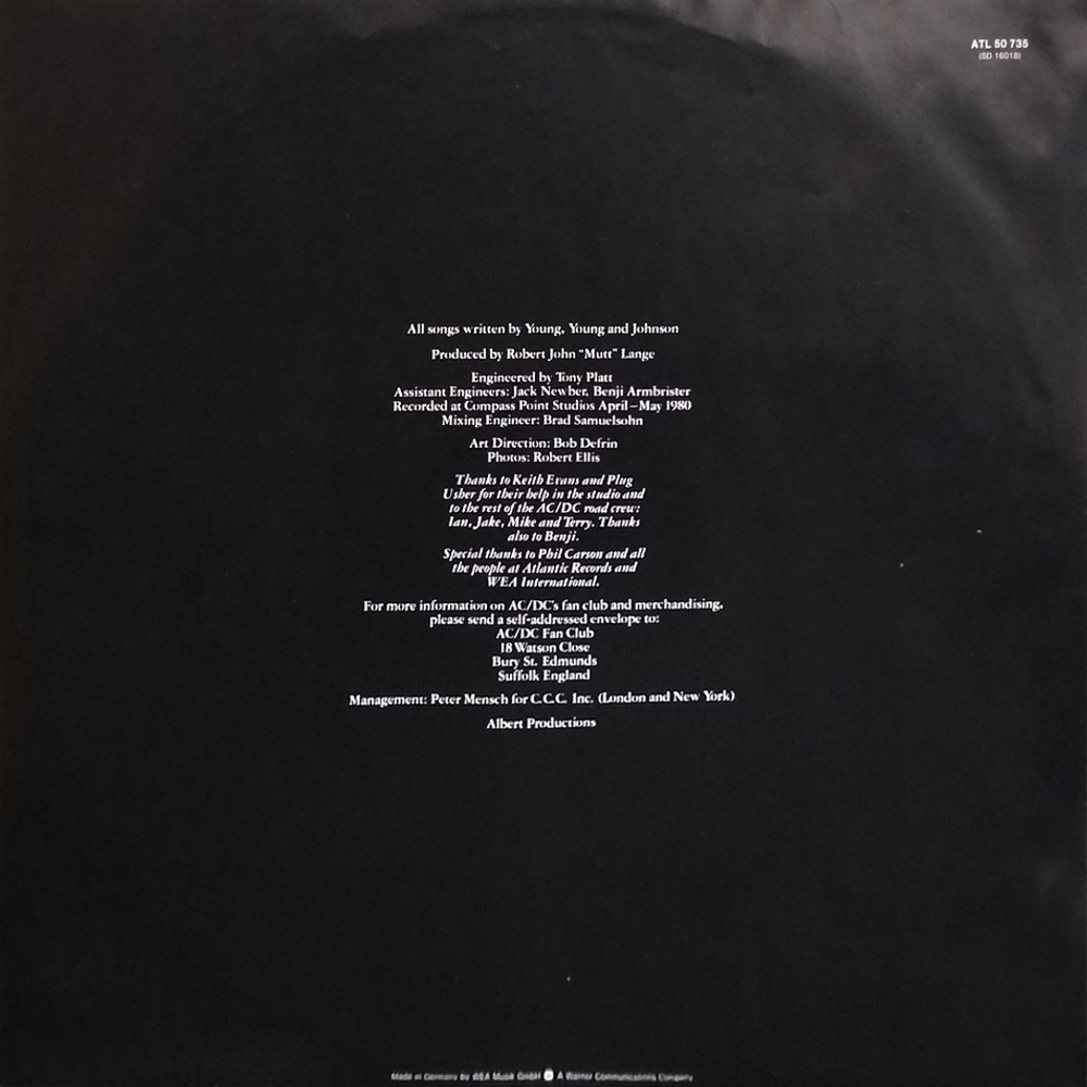 AC/DC / Back In Black (LP)