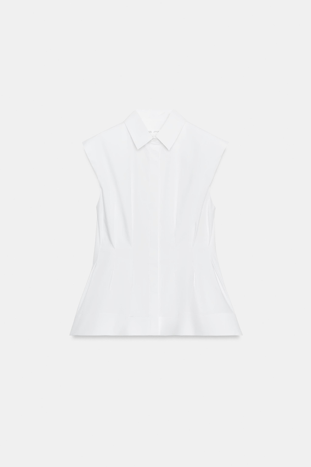 РУБАШКА СО СКЛАДКАМИ И ПРОЙМАМИ — ZW COLLECTION — ZARA
