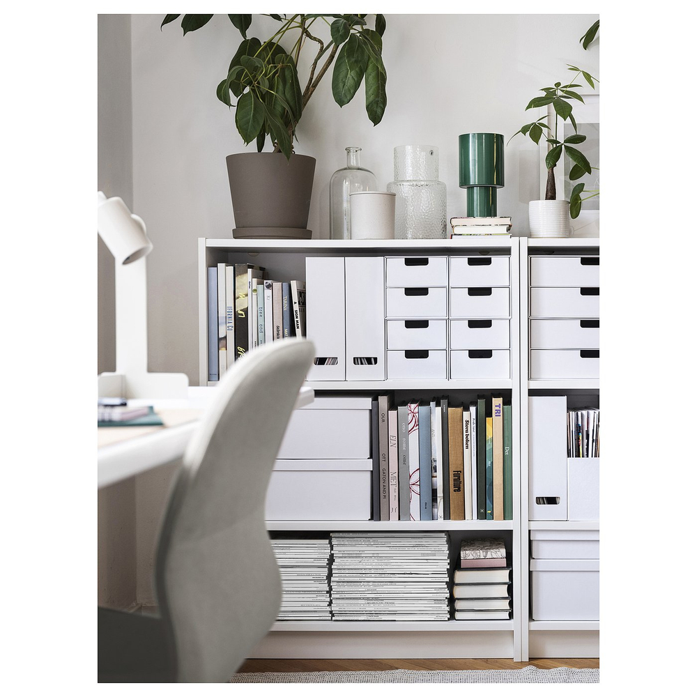 IKEA FJÄDERHARV  (ИКЕА ФЙЭДЕРХАРВ)  -  Органайзер для журналов - белый