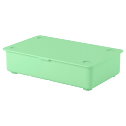 IKEA GLIS  (ИКЕА ГЛИС)  -  Коробка с крышкой - зелёная, 34x21 см