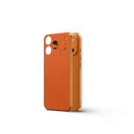 Чехол для iPhone 17 на магните - Зернистая кожа - Оранжевый
