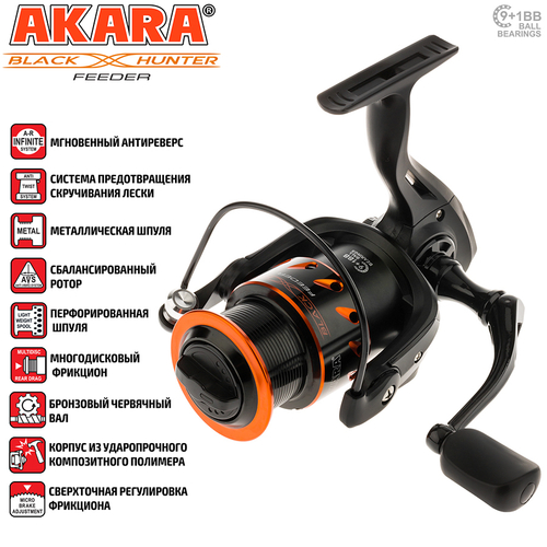 Катушка безынерционная Akara Black Hunter Feeder BHF5000 9+1 з/ш