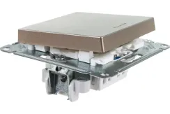 Выключатель Systeme Electric ATLASDESIGN 1-клавишный с индикатором шампань 38161