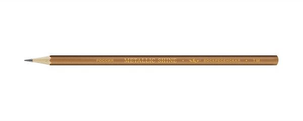 Карандаш чернографитный ТМ (HB) 12 шт, 12Д-1595 золотой Metallic shine, ВКФ MS01-12Д