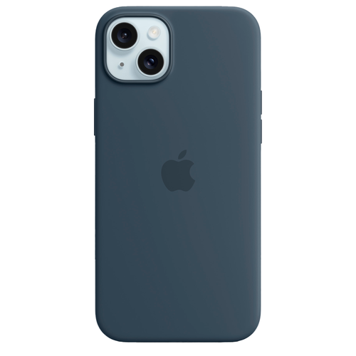 Силиконовый чехол с поддержкой MagSafe Apple Silicone Case для iPhone 15 Plus, Storm Blue (Штормовое небо)