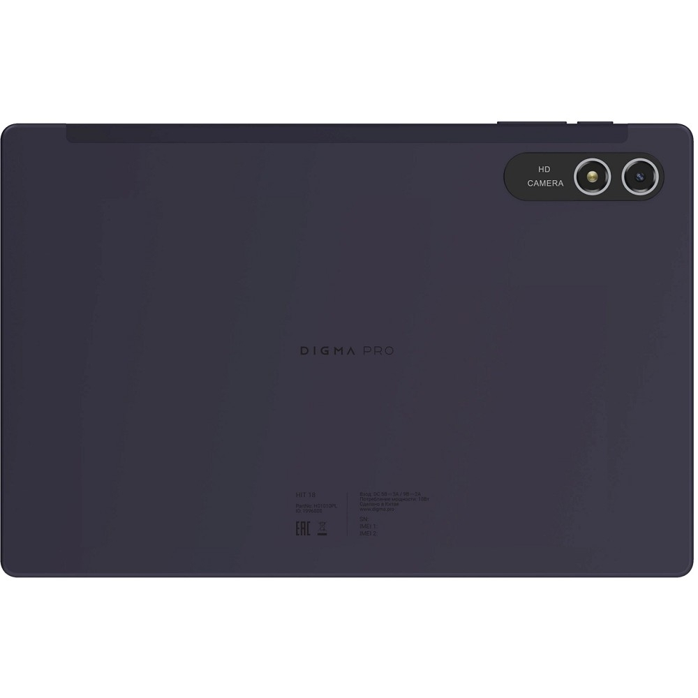 Планшет Digma Pro HIT 18 T606 8C / 6Gb / 128Gb 10.5" IPS 1920x1200 / 4G / 2Sim / фиолетовый / BT / 13Mpix / 5Mpix / 70 1996888