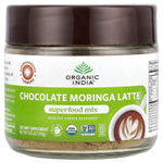 Organic India, латте с шоколадом и морингой, смесь суперфудов, 100 г (3,52 унции)