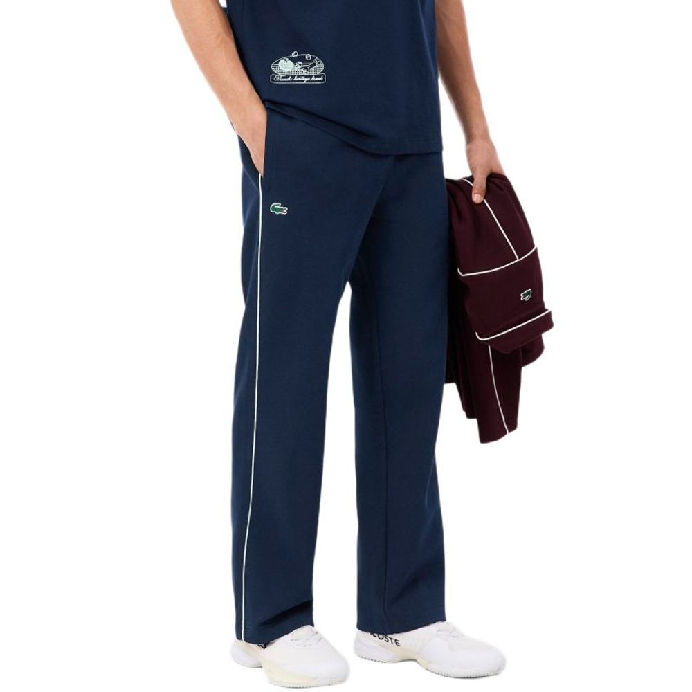 Meskie spodnie tenisowe Lacoste Tennis Heritage - navy blue/white