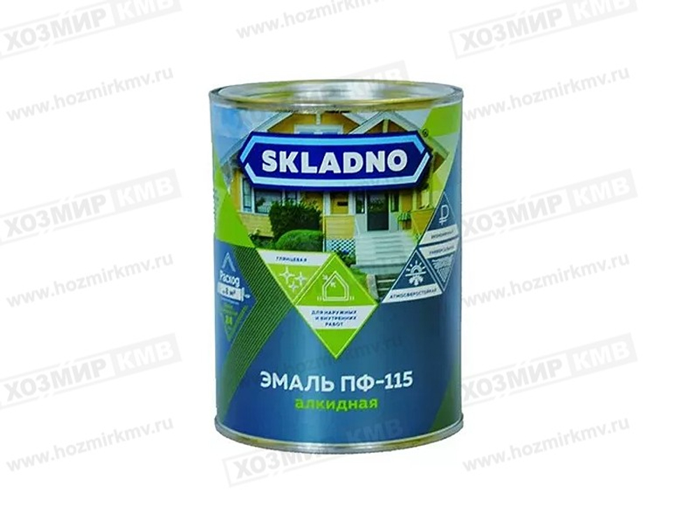 0,8 кг (SKLADNO) Эмаль серая ПФ-115