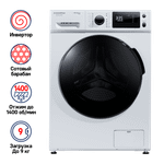 Стиральная машина c инвертором и паром MAUNFELD MFWM149WH