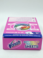 Салфетки Vanish  ловушка для цвета anti colour transfer sheets, в упаковке 16 салфеток (до 32 стирок), Дания