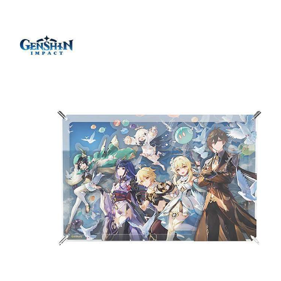 Акриловый стенд Genshin Impact 1st Anniversary Congratulatory Artwork
