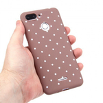 Чехол ТПУ в горошек для Xiaomi Redmi 6, 011374 Коричневый