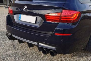 Диффузор заднего бампера глянцево -черный V.1 для  BMW 5 F10 F11 2010-2017