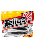Виброхвост Helios Shaggy 5,12"/13 см Black & White 5шт. (HS-18-023)