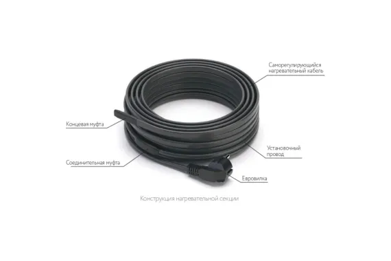 Греющий кабель саморегулирующийся PipeMate 10Вт/м 16м 42151