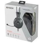 Наушники с микрофоном (гарнитура) A4TECH Fstyler FH200U, проводные, 2 м, USB, серые, 1431333