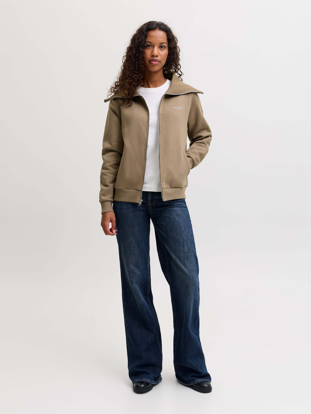 Женская минималистичная толстовка на молнии с логотипом Vesterbro - Jack & Jones