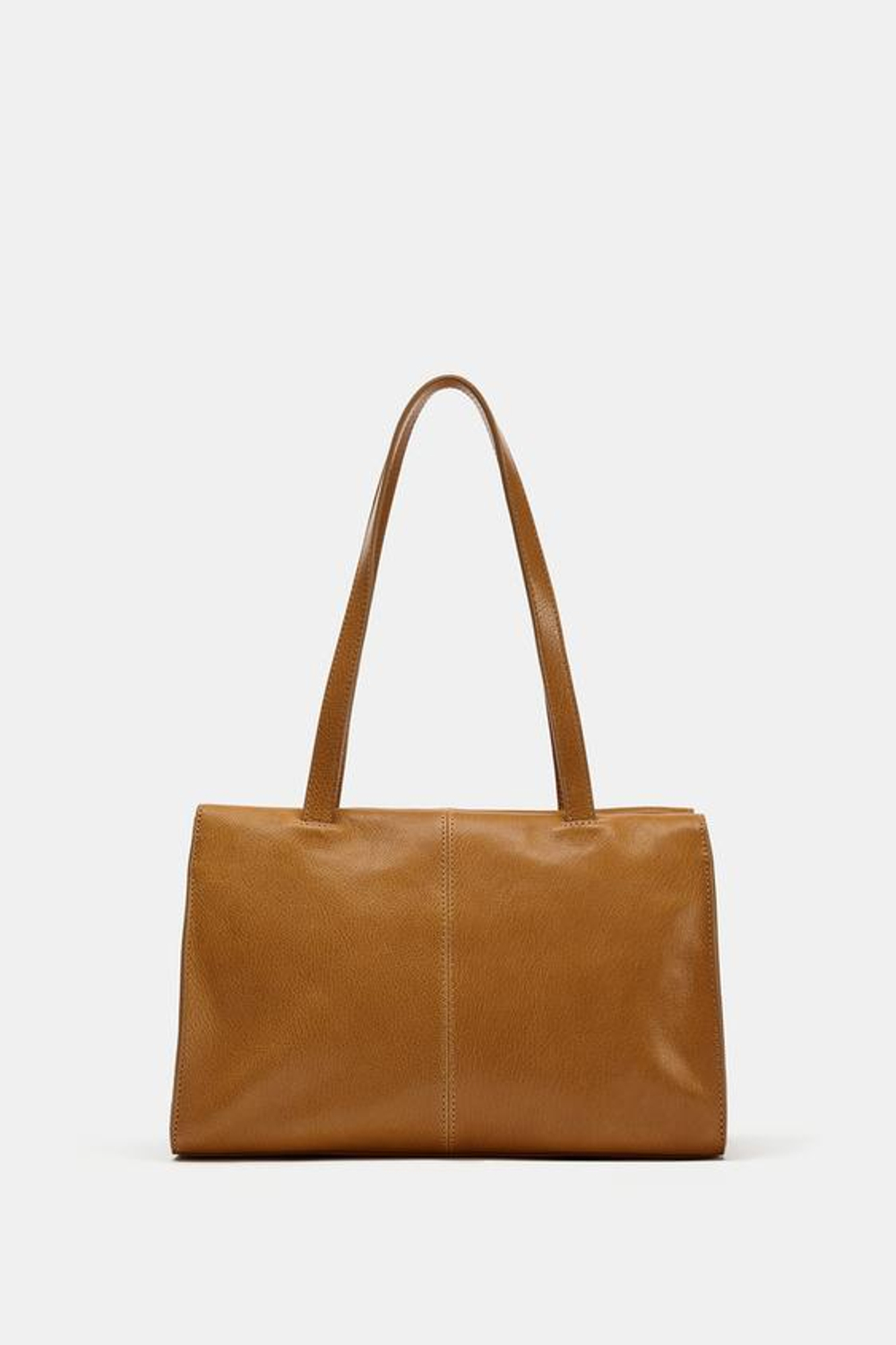ZARA КОЖАНАЯ СУМКА, ГОРЧИЧНЫЙ