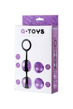 Набор тяжелых вагинальных шариков Pleasure Balls Set A-Toys (Цвет: фиолетовый перламутр с черным)