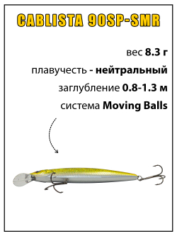 Воблер минноу Cablista 90SP SMR 8.3 г цвет #10