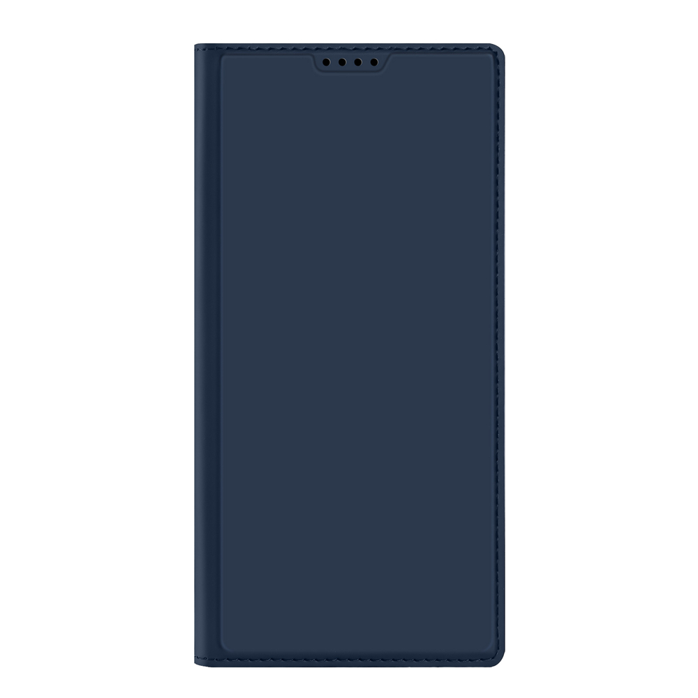 Чехол книжка из PU кожи синего цвета от Dux Ducis для Samsung Galaxy S25 Ultra, серия Skin Pro Series Case