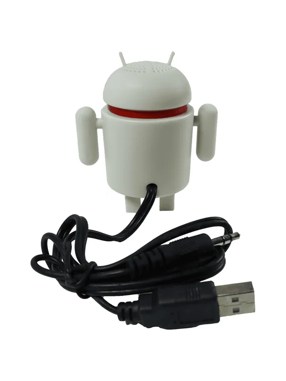 Фигурка - колонка Андроид с разъемом USB и 3.5 mini jack Белый