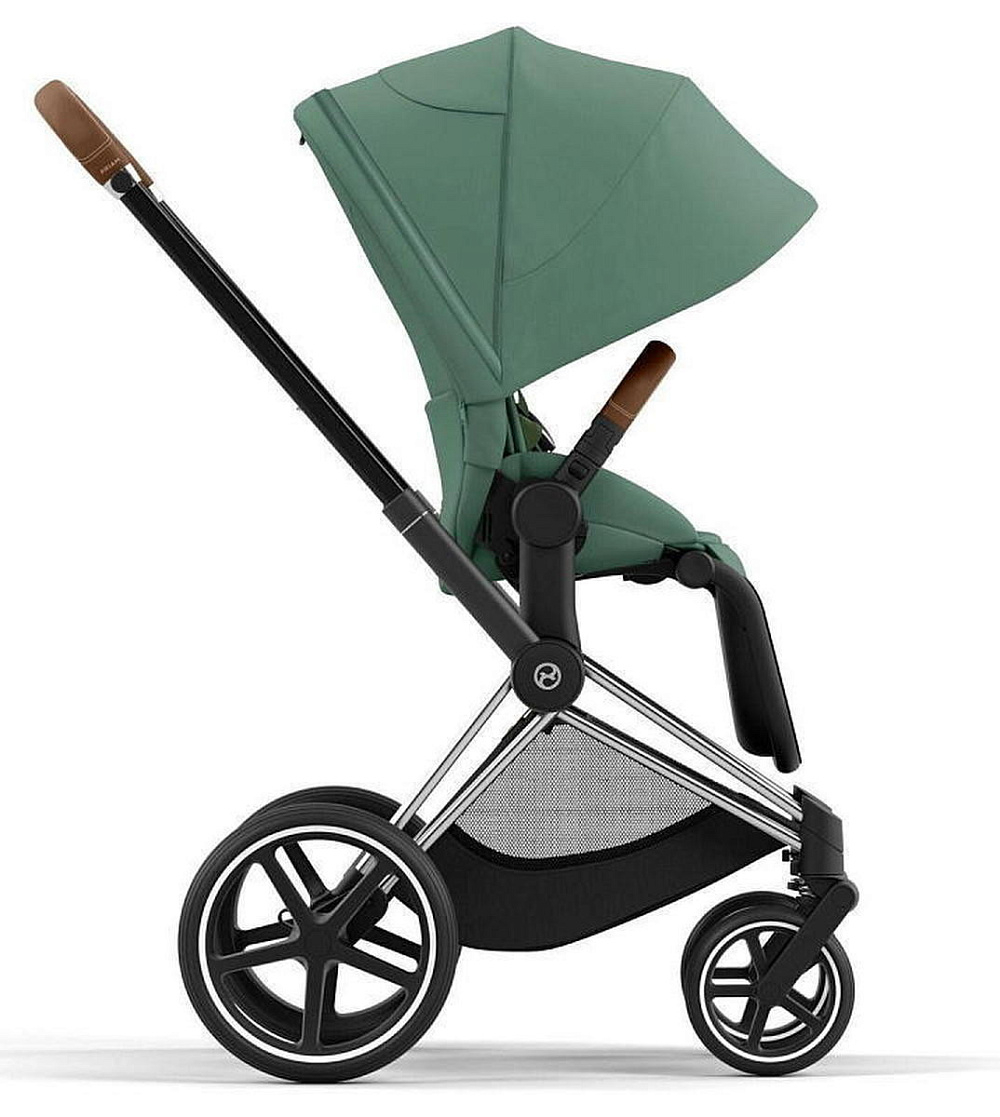 Коляска Cybex Priam IV Chrome Brown complete Cloud T Peach Pink Plus Base T 4 в 1 Leaf Green