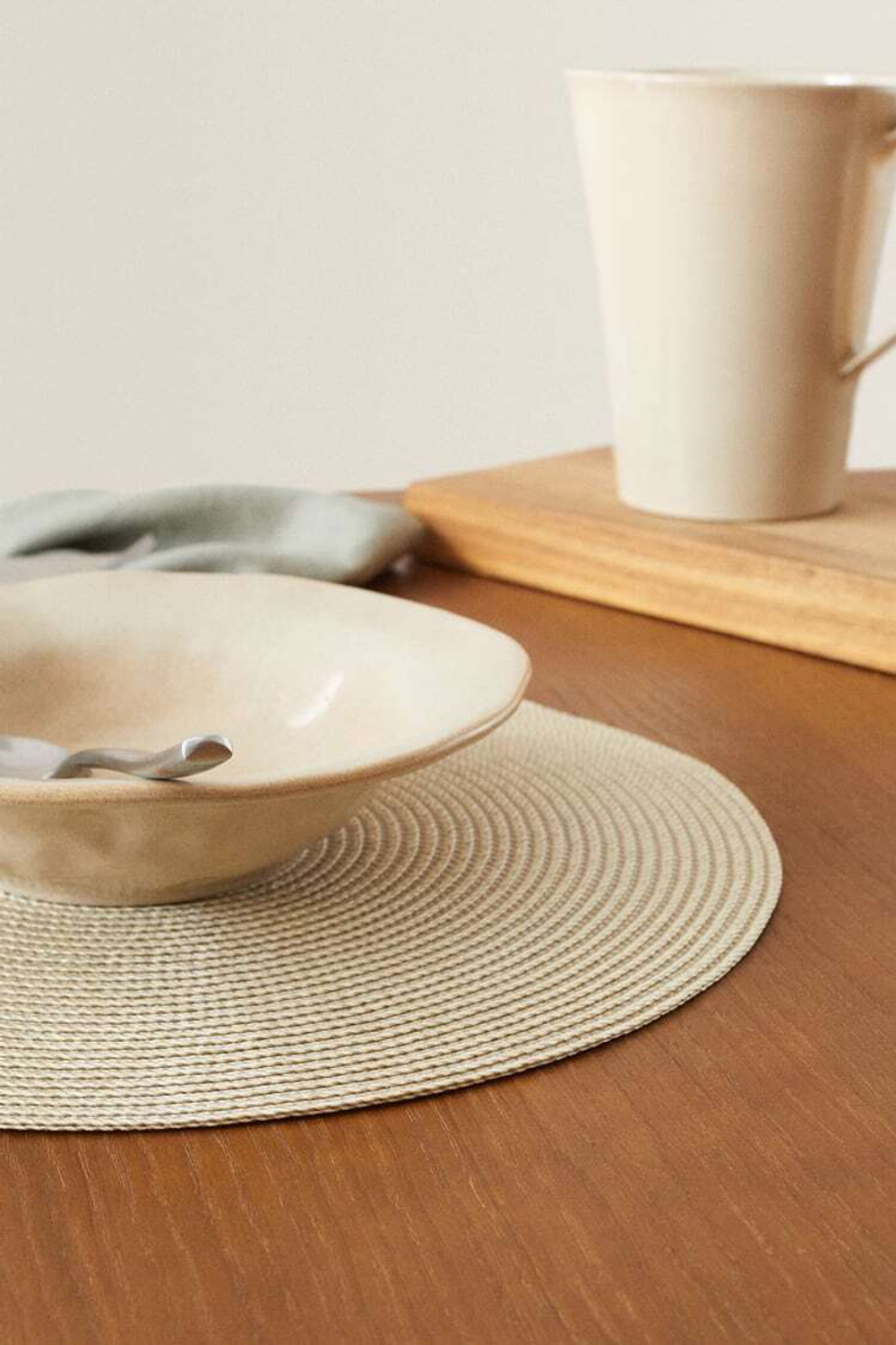 ZARA HOME КРУГЛАЯ САЛФЕТКА (УПАКОВКА ИЗ 2 ШТУК), БЕЖЕВО-КОРИЧНЕВЫЙ