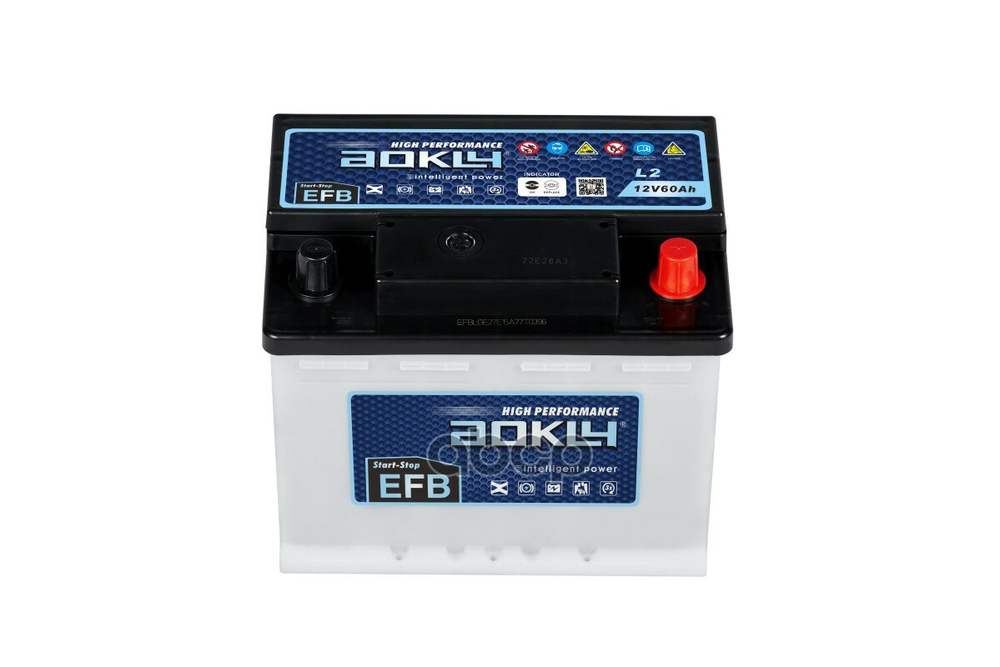 Аккумулятор AOKLY EFB Stop&Go 60 А/ч обратный R+ 242x172x190 L2 EN 700 А