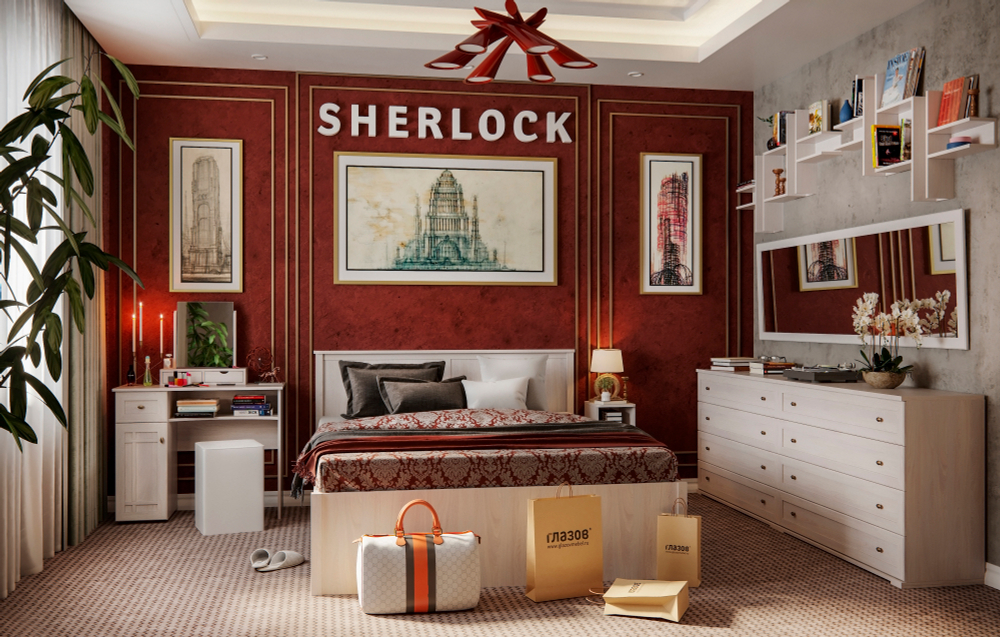 Кровать с подъемным механизмом Sherlock 43.2 140х200, ясень светлый