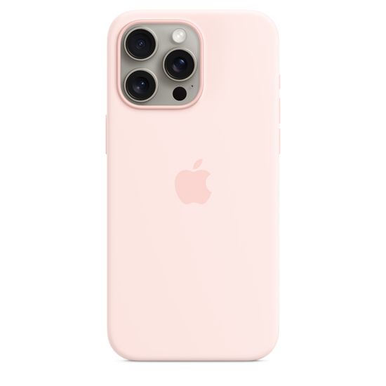 Силиконовый чехол Apple для iPhone 15 Pro с MagSafe Розовый