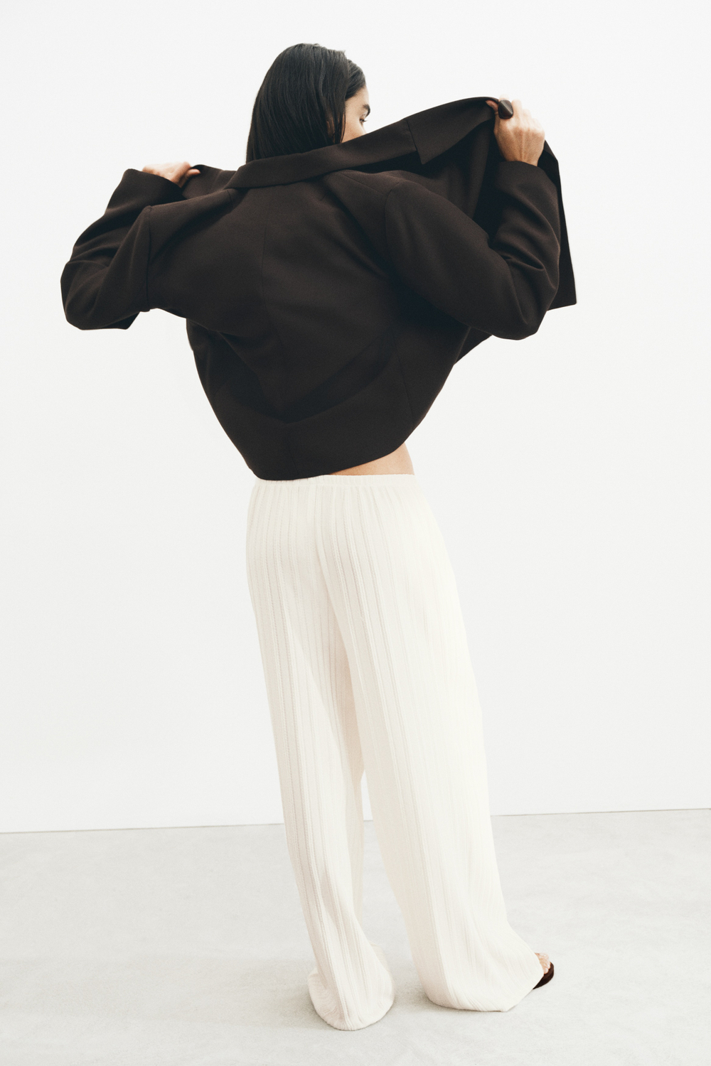 Брюки из жатого джерси без застёжки - H&M
