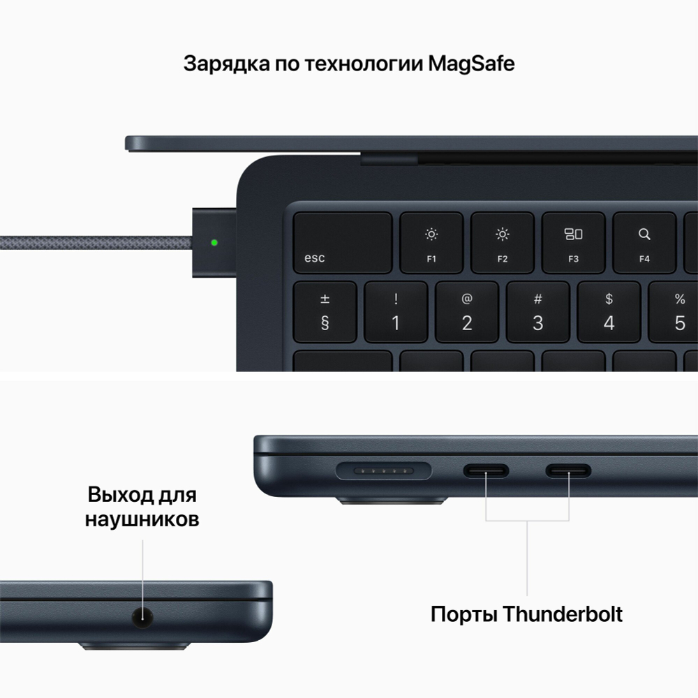 Ноутбук Apple MacBook Air A2681 (MLY33LL/A) 13.6"/Apple M2 8 core/RAM 8GB/SSD 256 GB/Apple 8 core GPU/2560х1664/IPS/Mac Os/Подсветка кл-ры: нет/серый космос. Состояние: B1