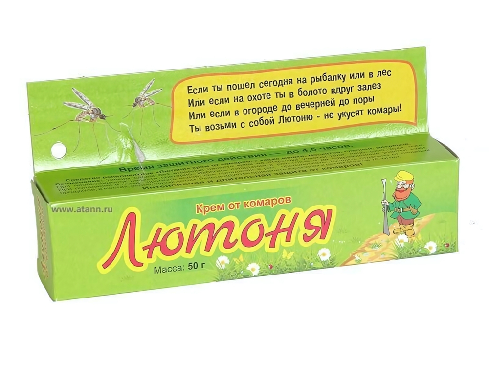 Крем от комаров Лютоня 50г