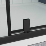Душевая дверь Veconi Ottimo P20 B, 1200x1900, черный матовый, стекло матовое