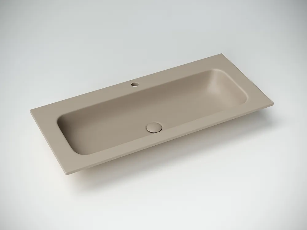 Раковина накладная Ceramicanova Грация (Grace) прямоугольная, с отверстием под смеситель, 1010x457x137 мм,вет капучино матовый, арт. CN7013MC