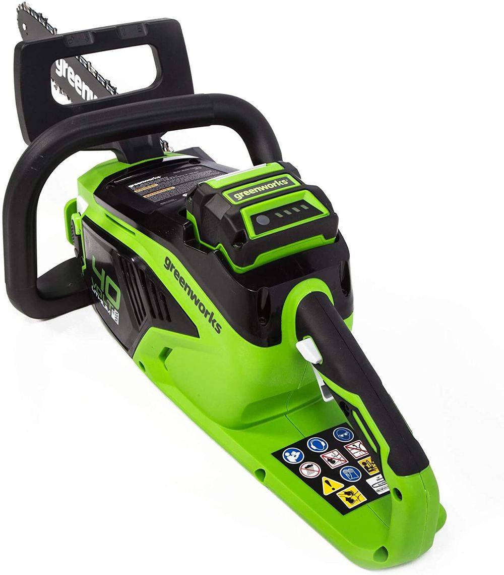 Аккумуляторная цепная пила Greenworks GD40CS15K4,2005707UB,40v, 35 см, АКБ 4 А·ч и ЗУ