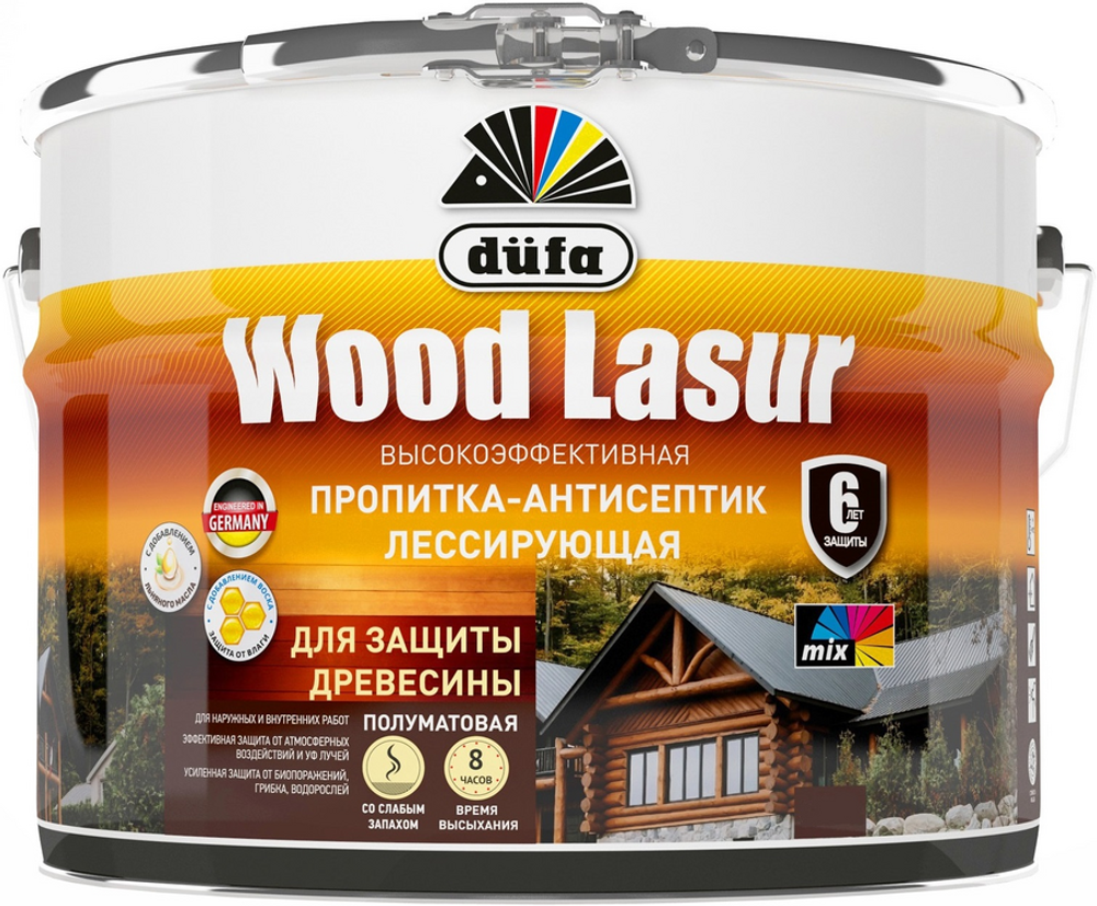 Пропитка лессирующая для защиты древесины Dufa Wood Lazur палисандр