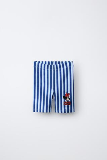 ZARA -ВЕЛОСИПЕДКИ В ПОЛОСКУ С ВЫШИВКОЙ «МИННИ МАУС» ©DISNEY, СИНИЙ