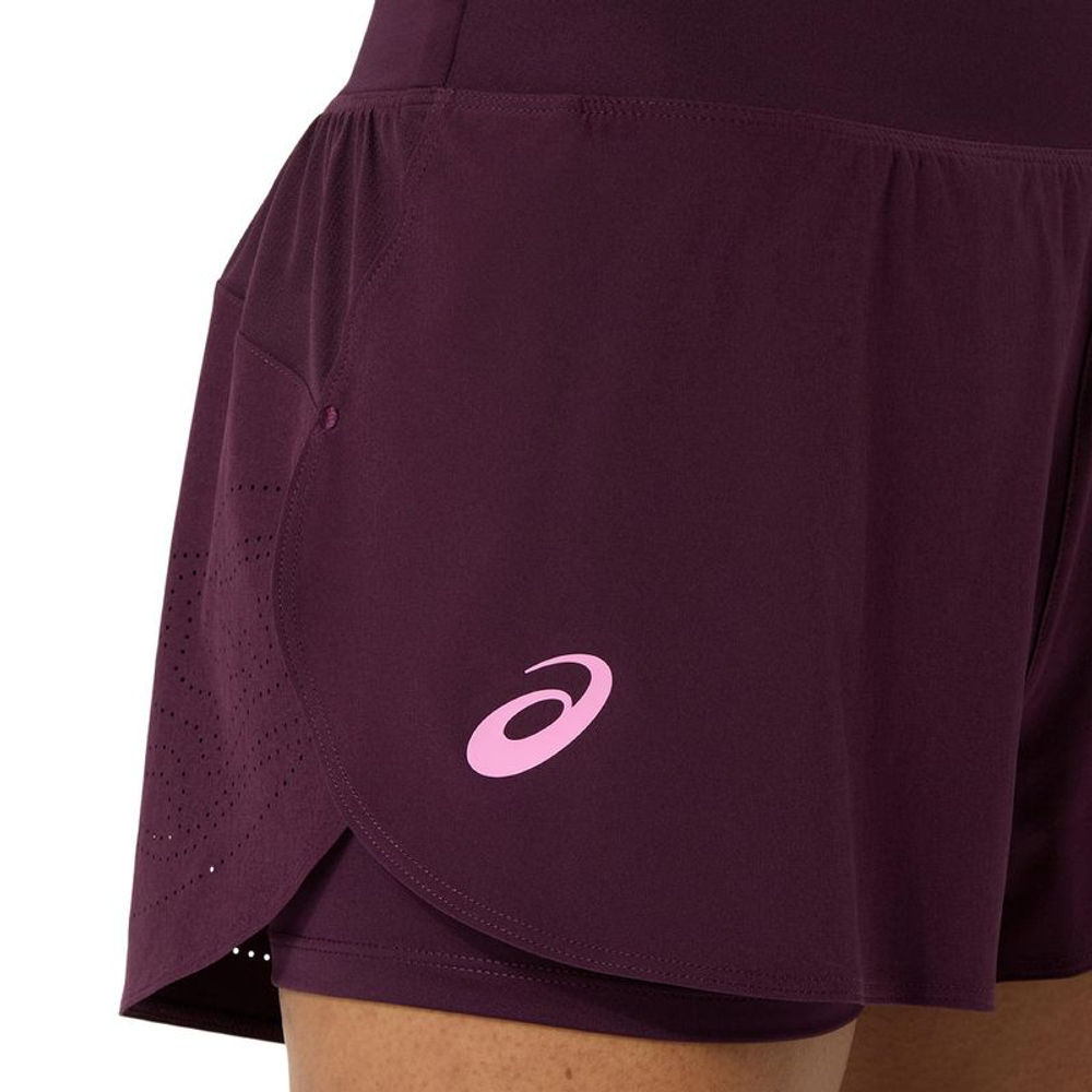 Женские теннисные шорты Asics Match Laser Cut - dark aubergine