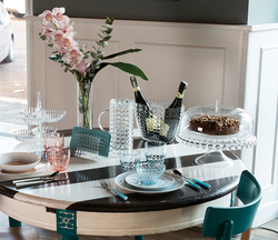 Блюдо для торта с крышкой, tiffany, ?30 см, голубое